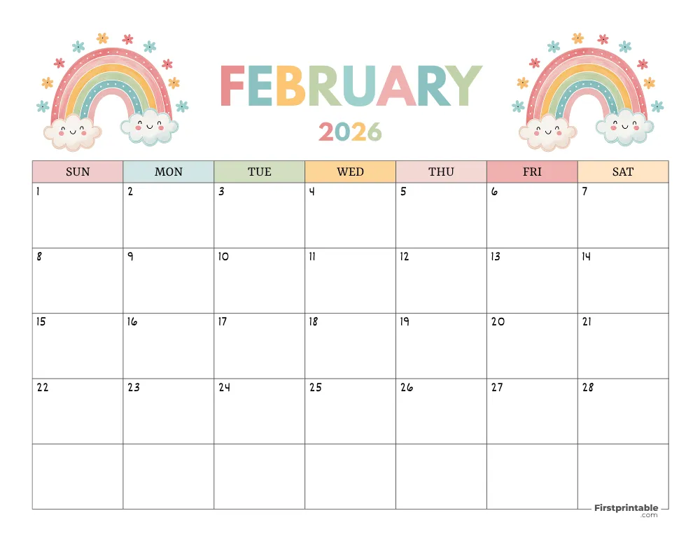 February 2026 Free Calendar