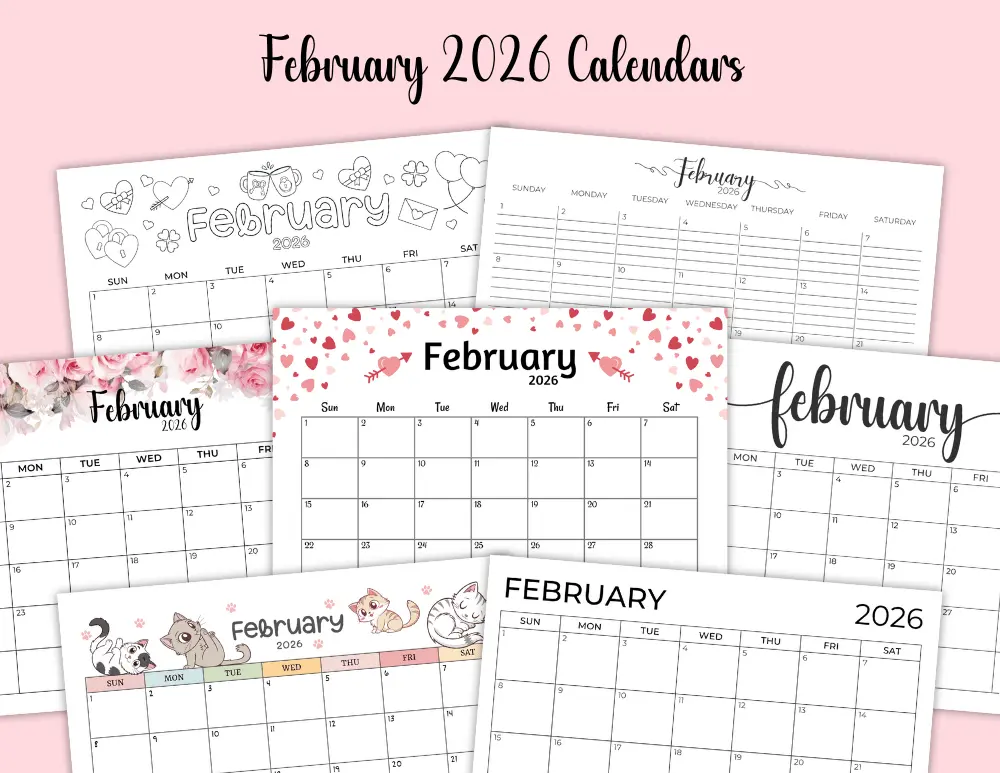 February 2026 Calendar Templates