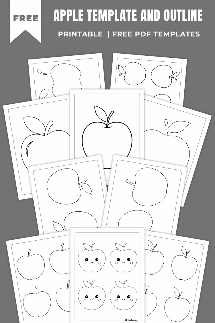 Apple Templates & Outlines | Free PDF Printables