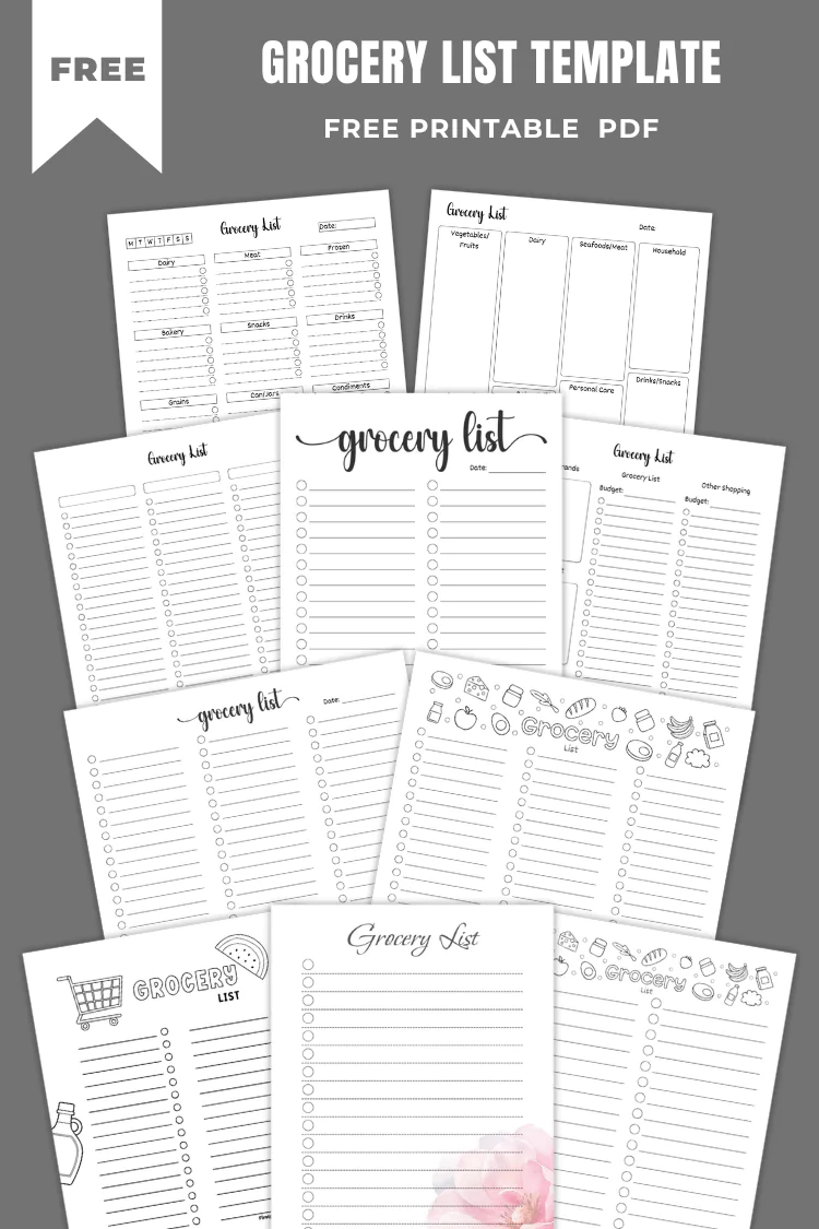 Grocery List Templates | 35+ Free PDF Printables