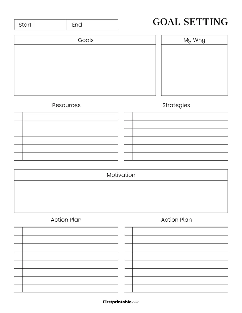 Goal Setting Template 07