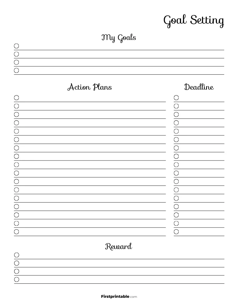 Goal Setting Template 08