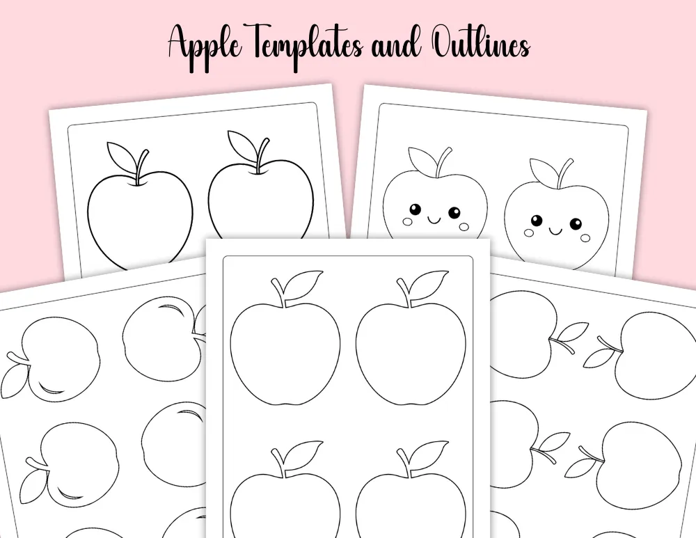 Printable Apple Template and Outline