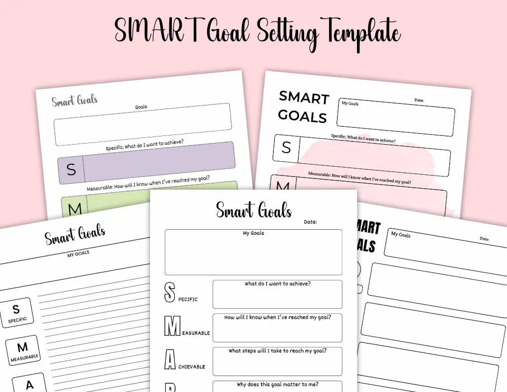 Printable SMART Goal Setting Template Printable SMART Goal Setting Template