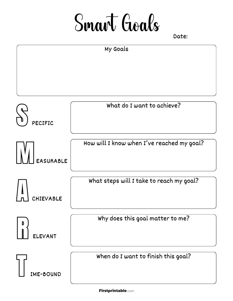 Smart Goal Setting Template 01