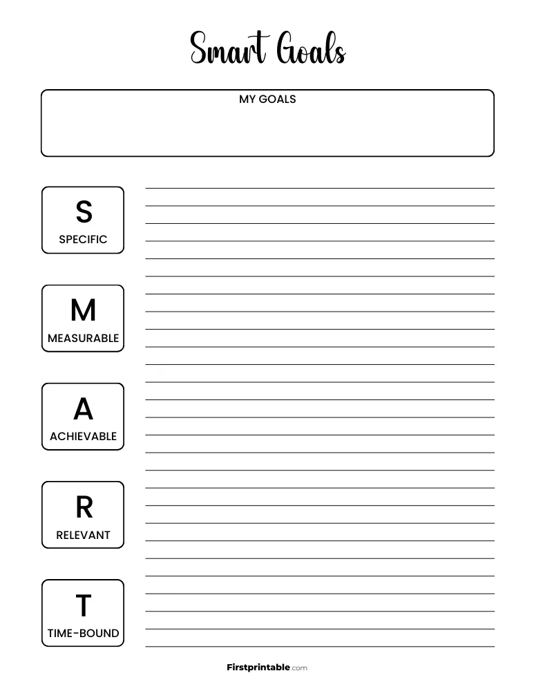 Smart Goal Setting Template 02