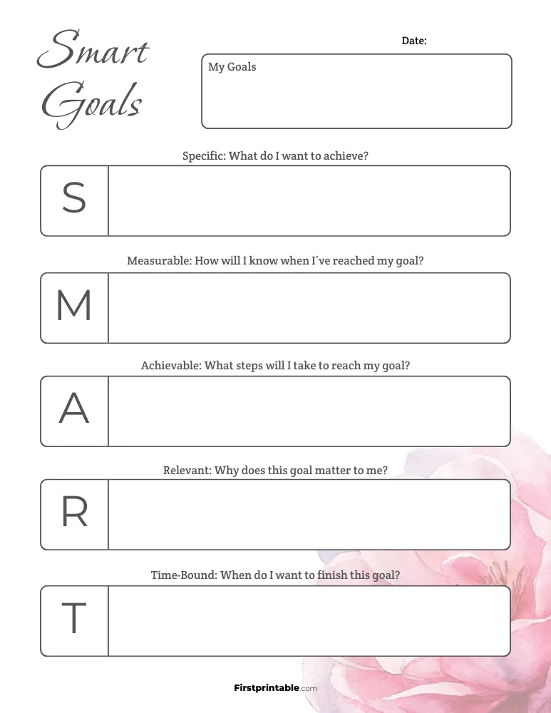 Smart Goal Setting Template 09