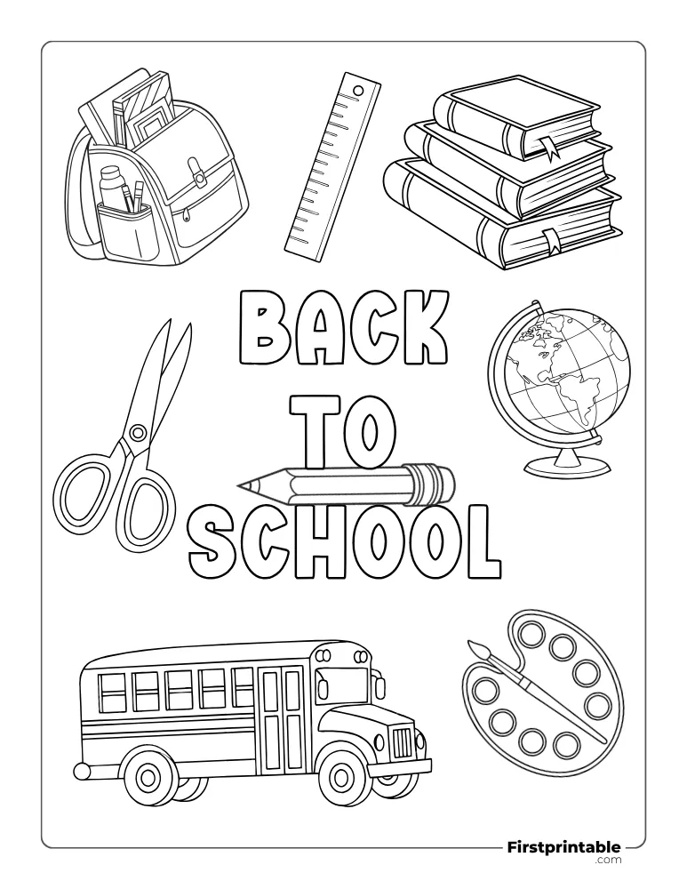 Back to School Coloring Page