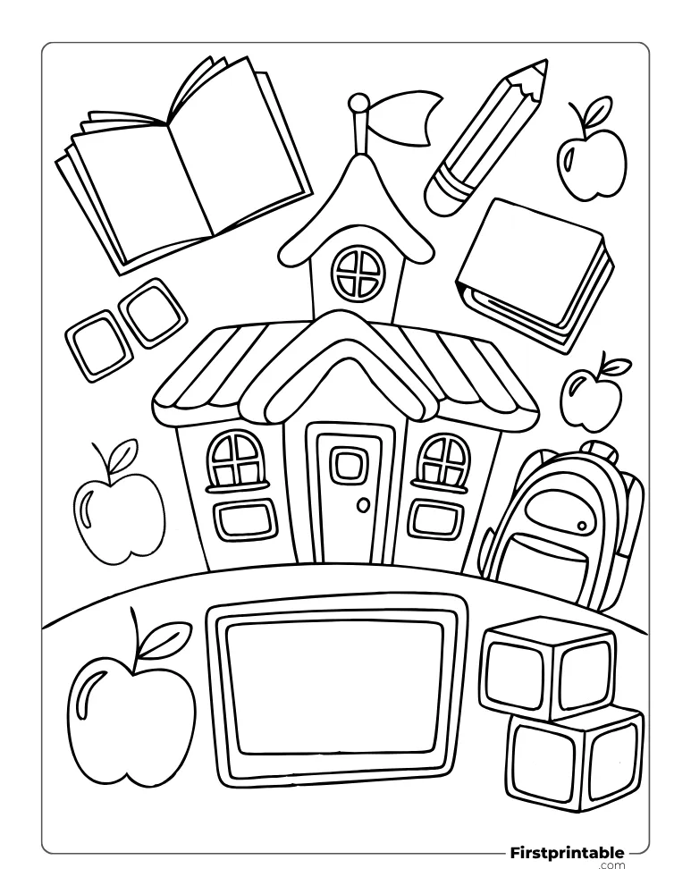 Back to School Fun Coloring Page