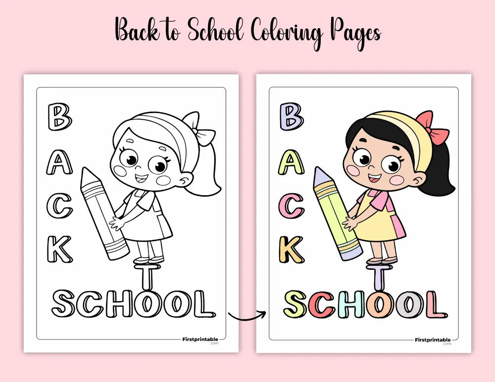Back to School Coloring Pages Back to School Coloring Pages