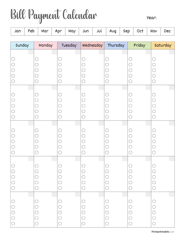 Bill Calendar 01