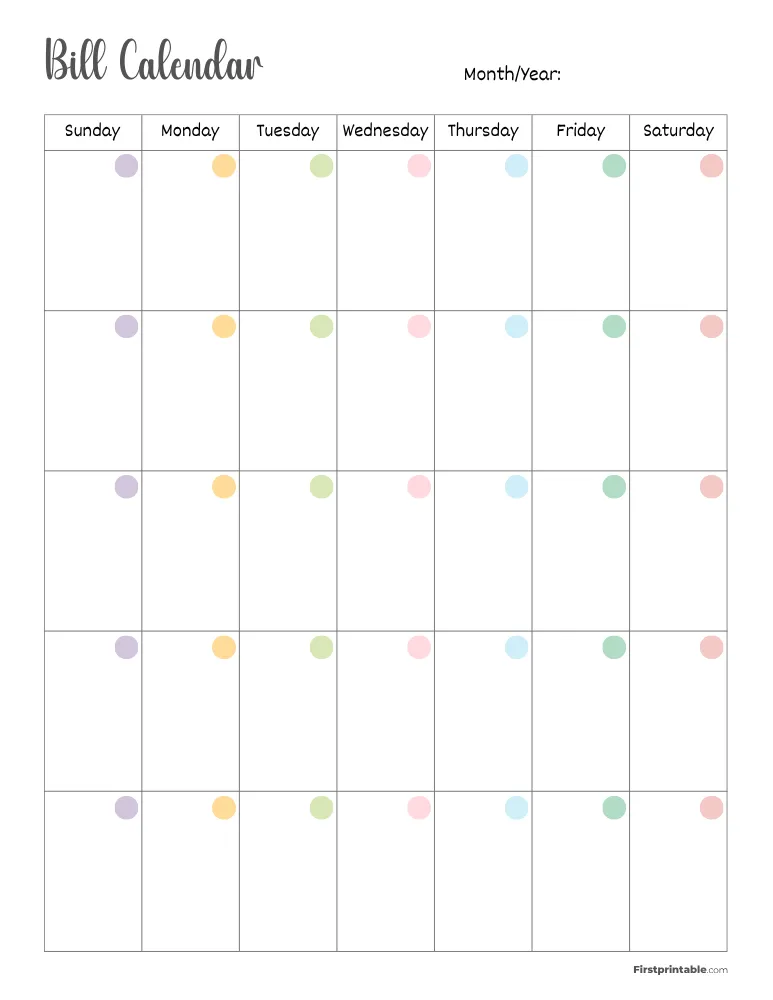 Bill Calendar 02