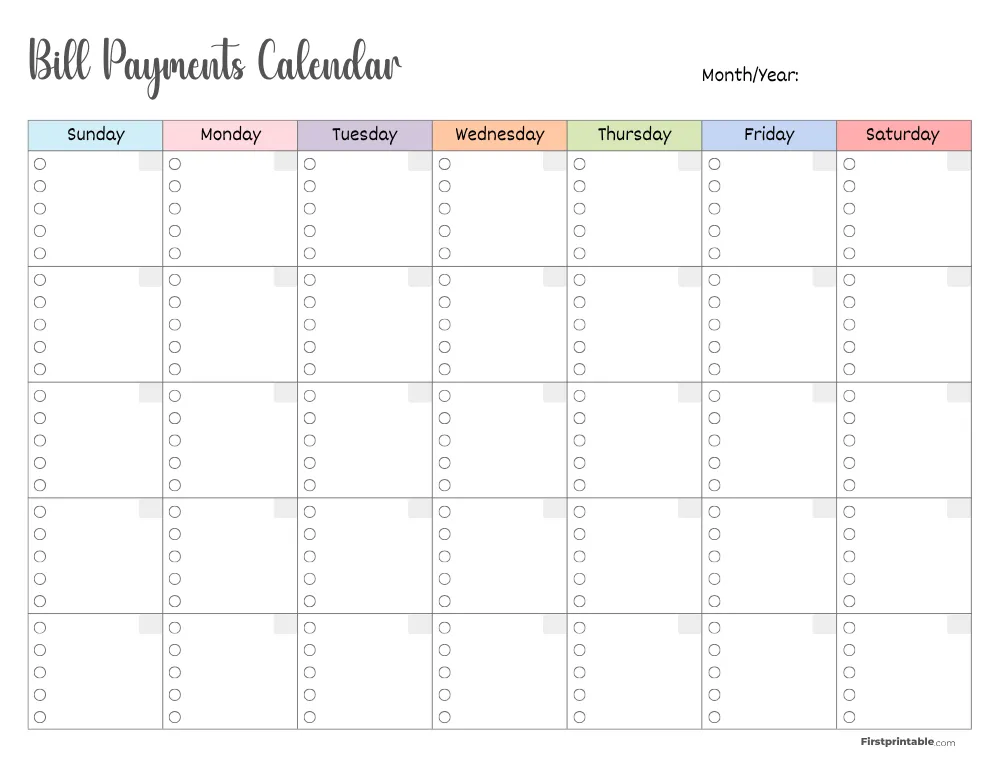 Bill Calendar 04