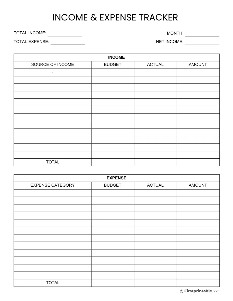 Business Expense Tracker Template 03