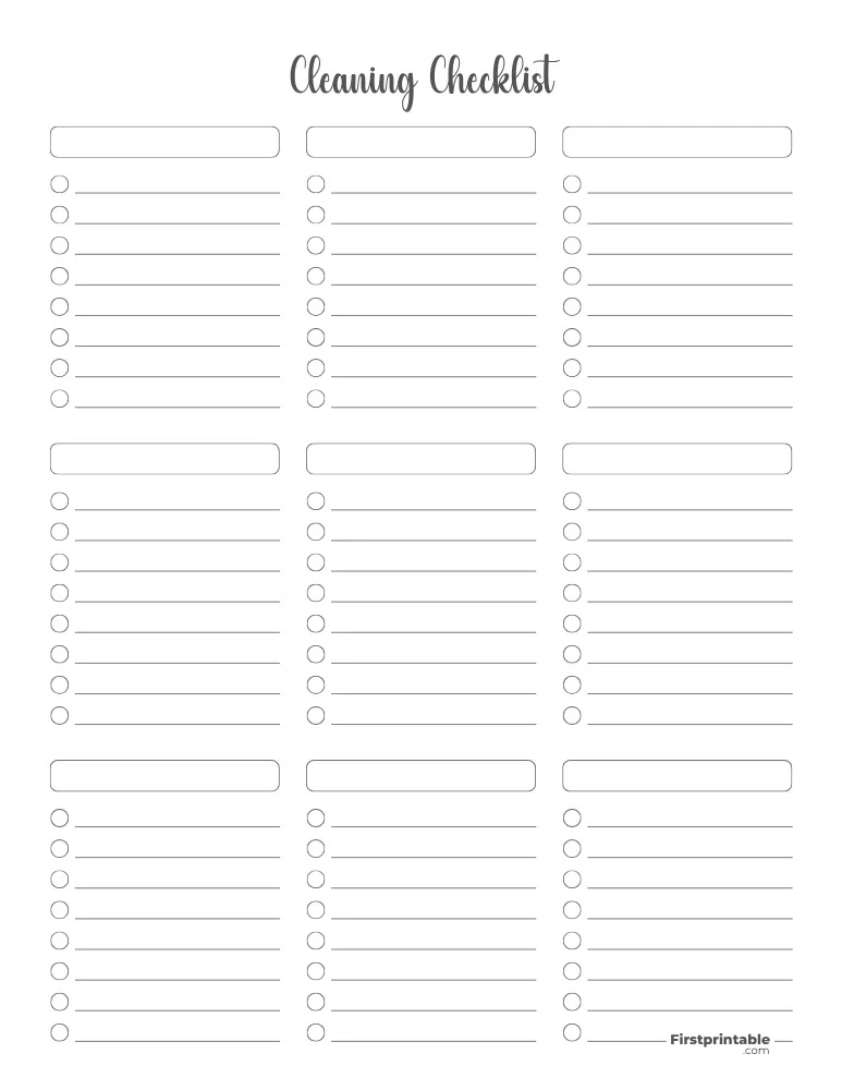 Cleaning Checklist Template 05