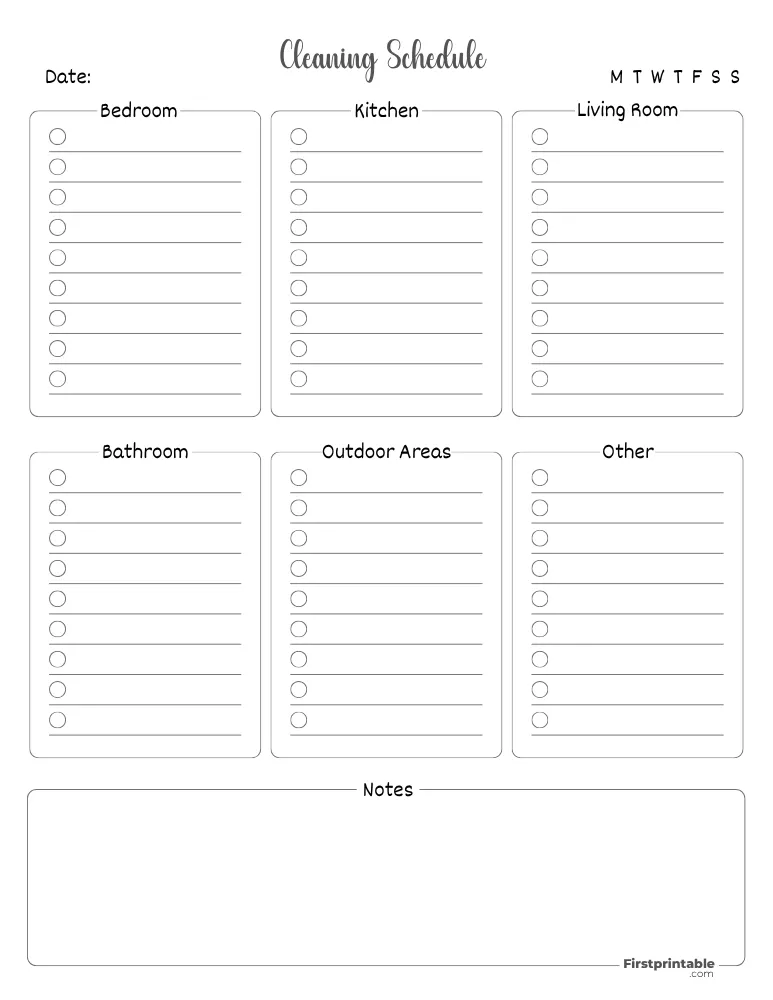 Cleaning Checklist Template 11