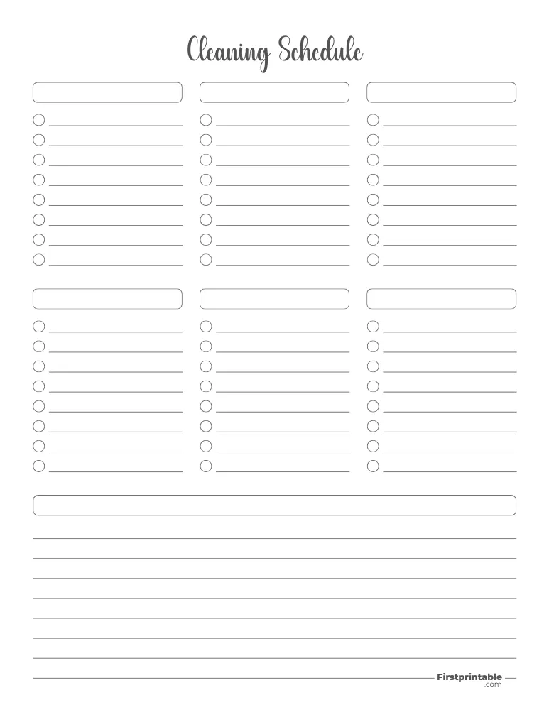 Cleaning Checklist Template 13