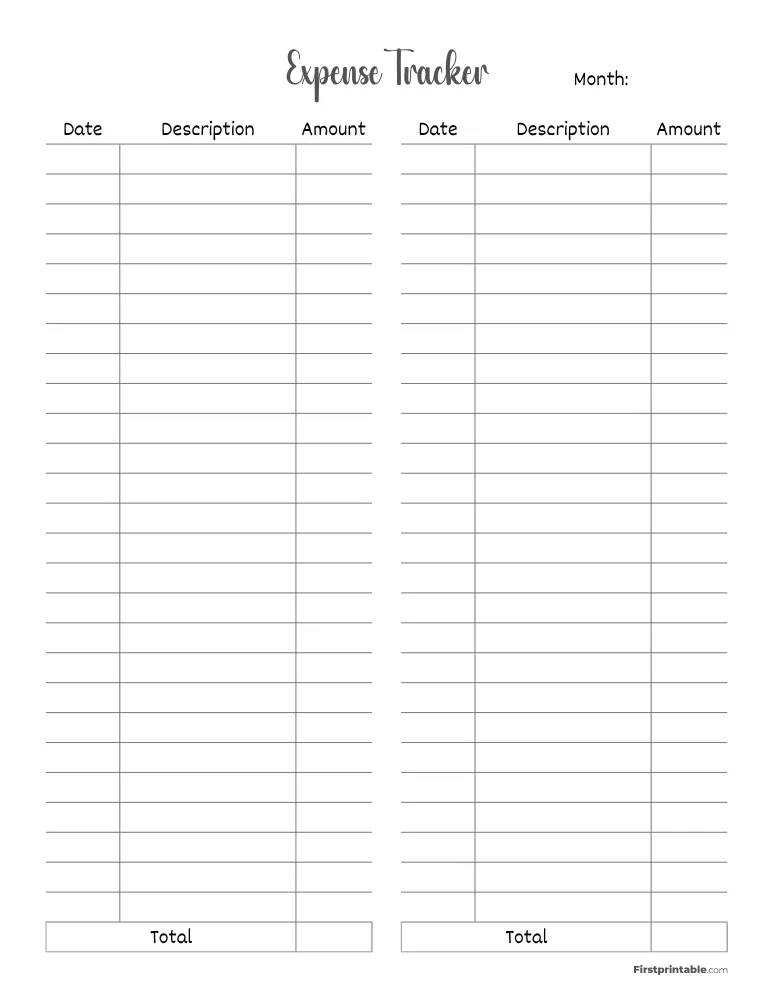 Expense Tracker Template 01