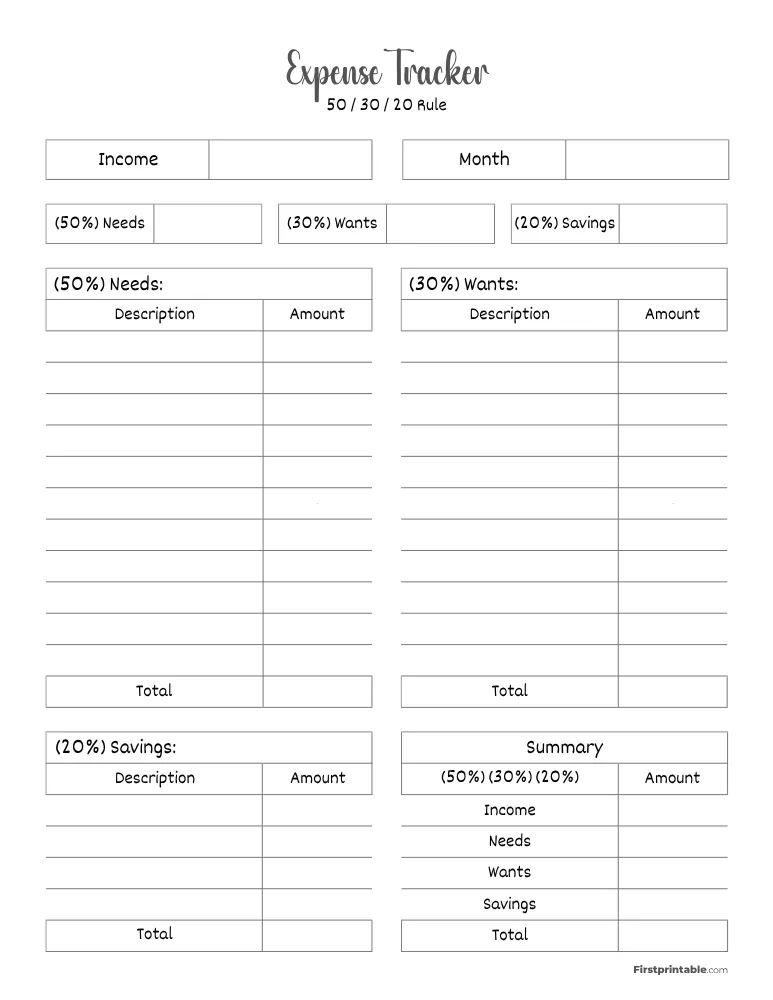 Expense Tracker Template 07