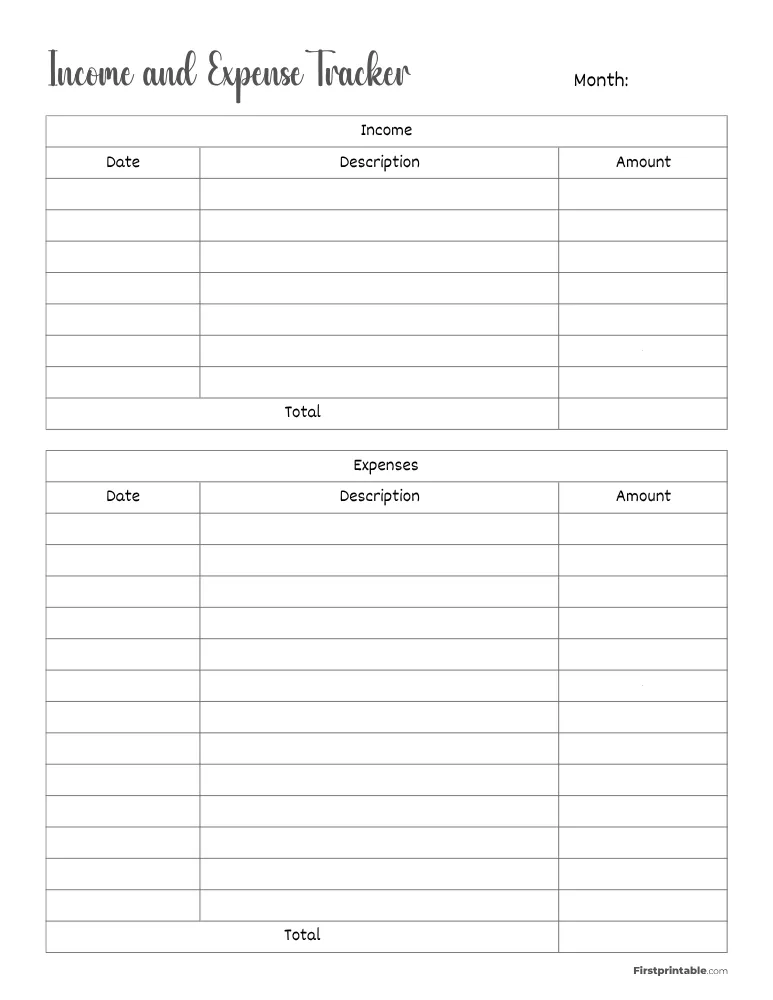 Expense Tracker Template 08