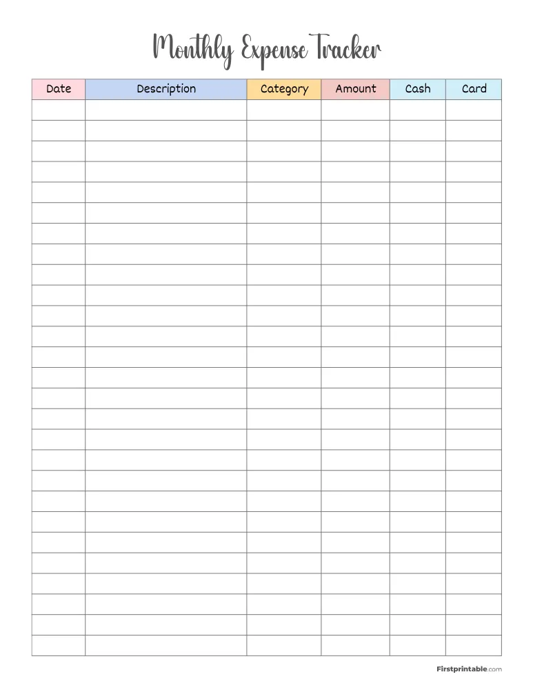 Expense Tracker Template 11