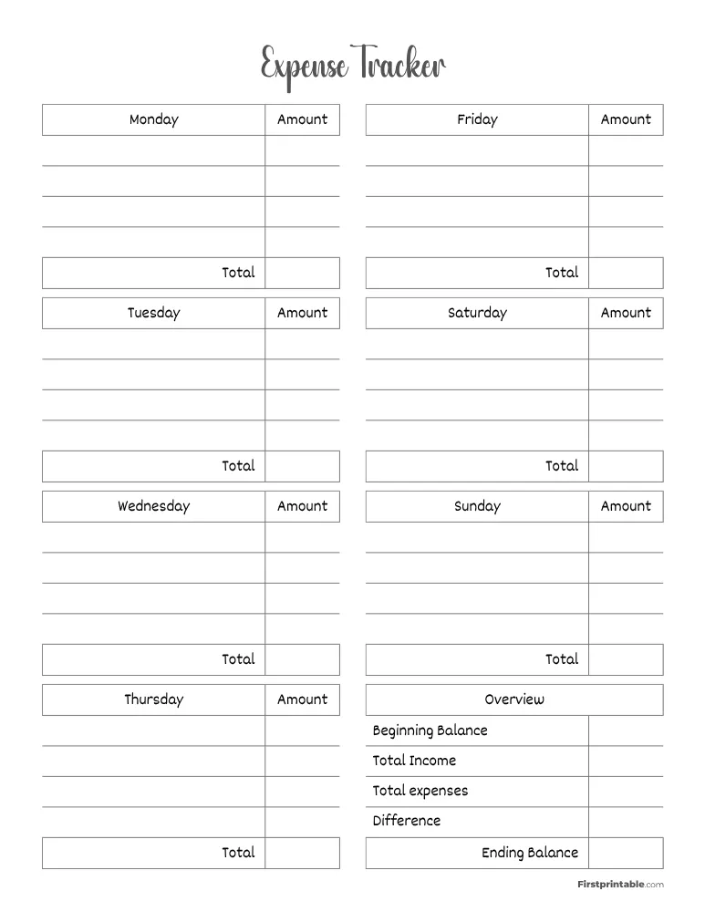 Expense Tracker Template 21
