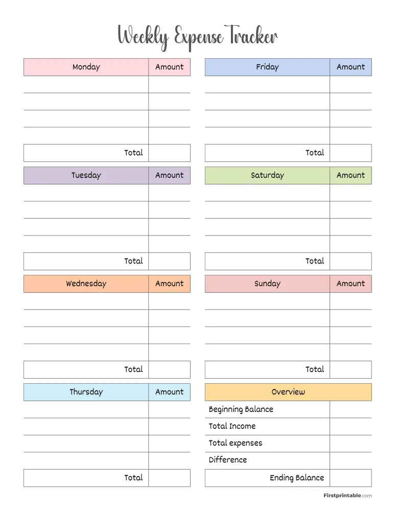 Expense Tracker Template 22