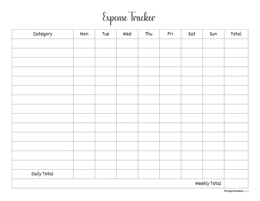 Expense Tracker Template 23