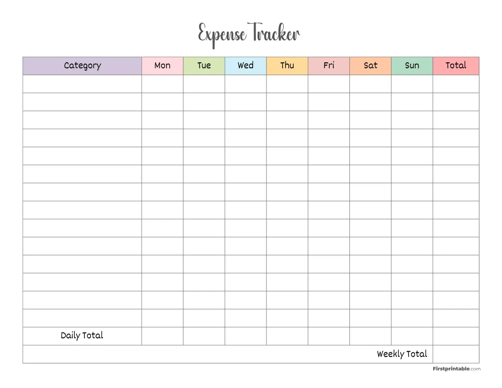 Expense Tracker Template 24