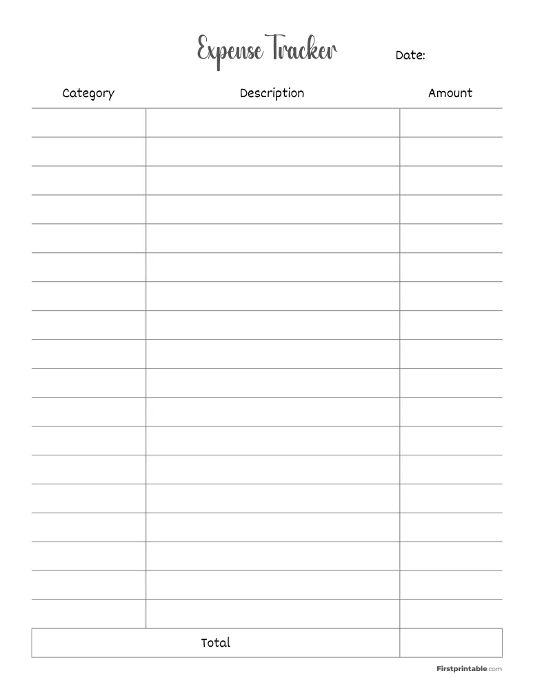 Expense Tracker Template 25