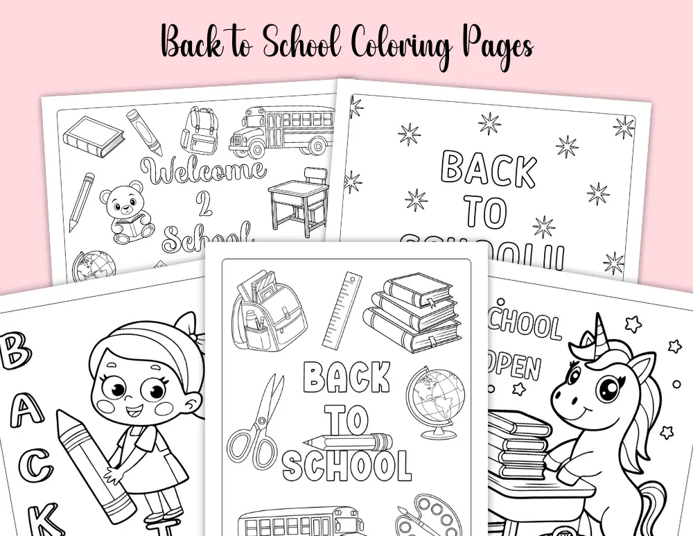 Free Back to School Coloring Page Free Back to School Coloring Page