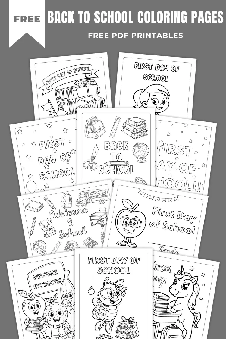 Back to School Coloring Pages | 25 + Free PDF Printables