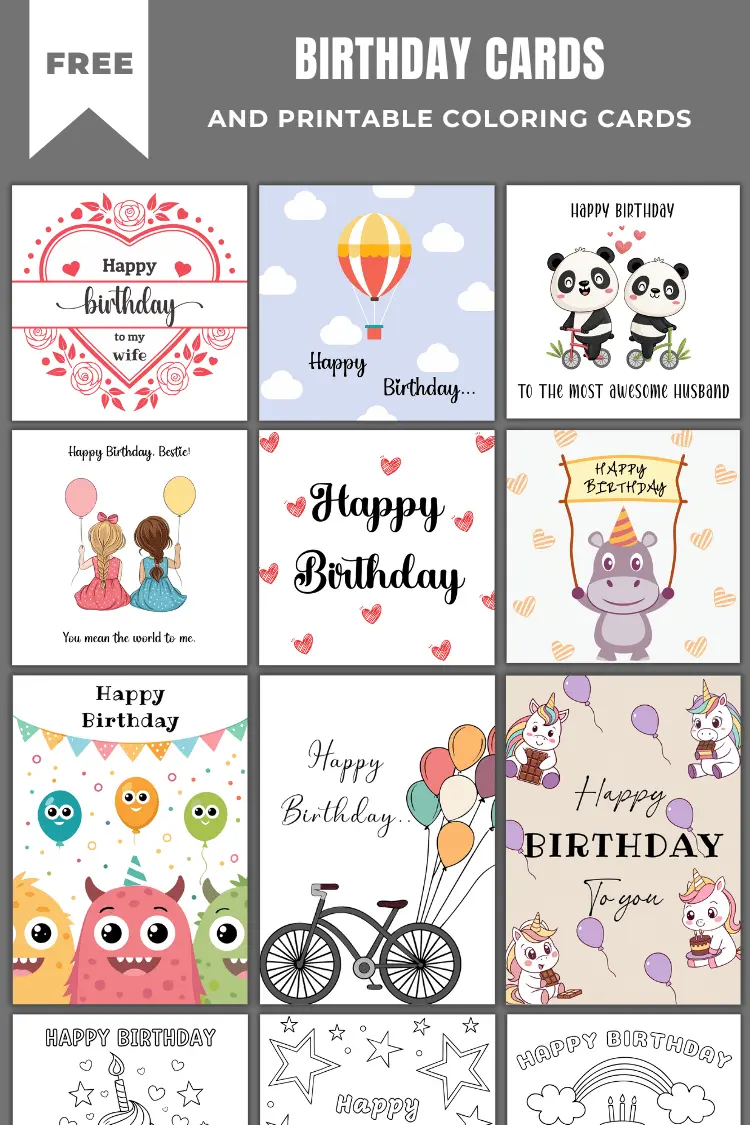 100+ Free Printable Birthday Cards