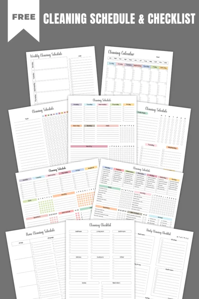 Cleaning Schedule & Checklist | Free PDF Templates