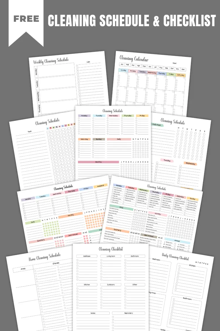 Cleaning Schedule & Checklist | Free PDF Templates