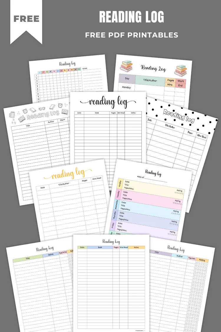 Printable Reading Logs | 30+ Free PDF Templates