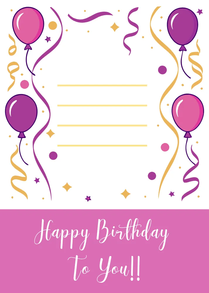 Happy Birthday to you Card