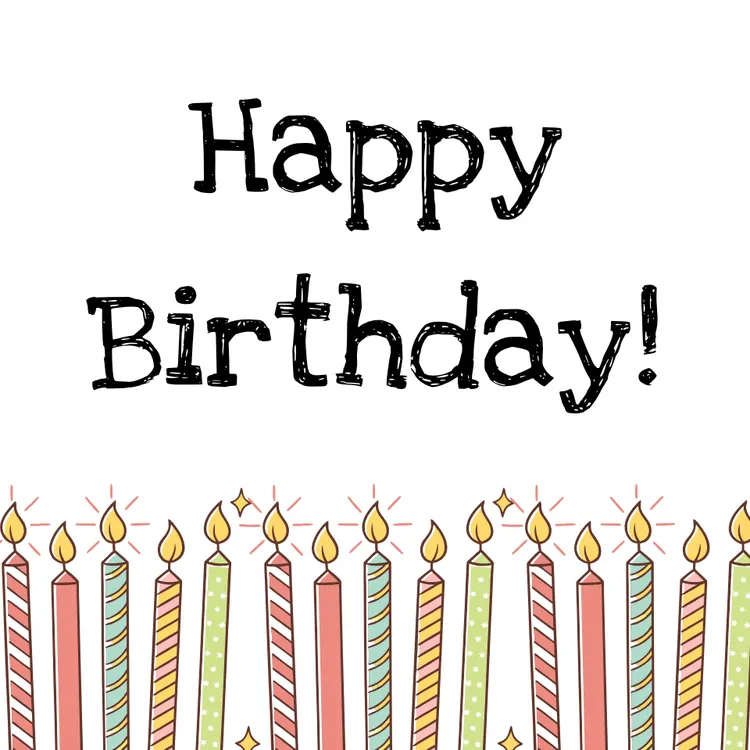 "Happy Birthday" Lightning Candles Card