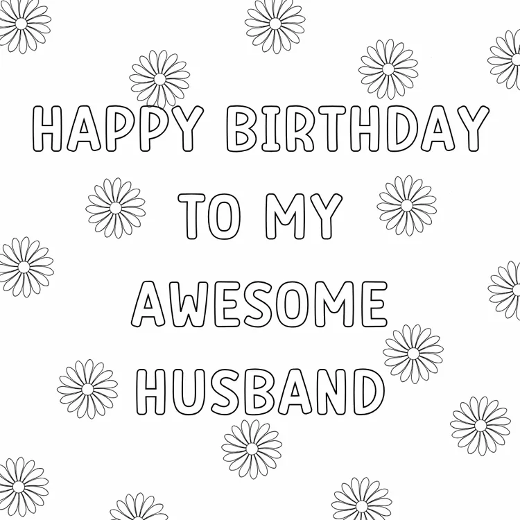 Birthday Card to Awesome Husband