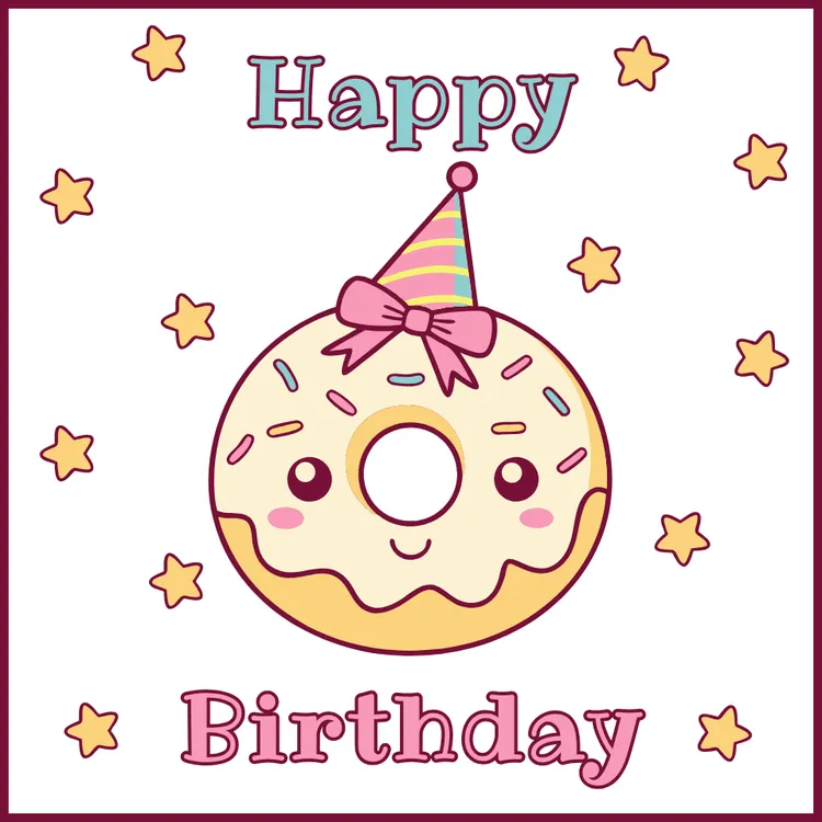Funny Donut "Happy Birthday" Card