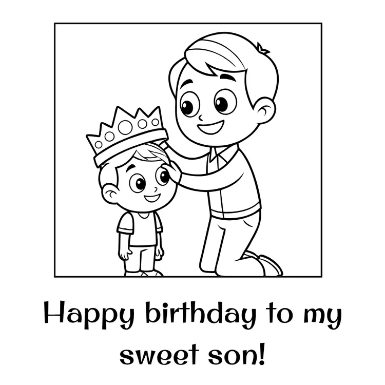 Printable Happy Birthday Card for Sweet Son