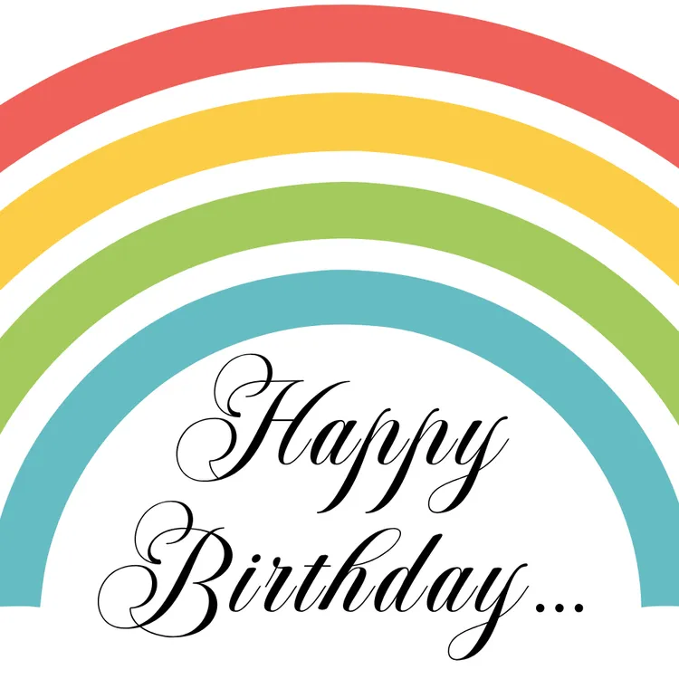 Rainbow Birthday Card