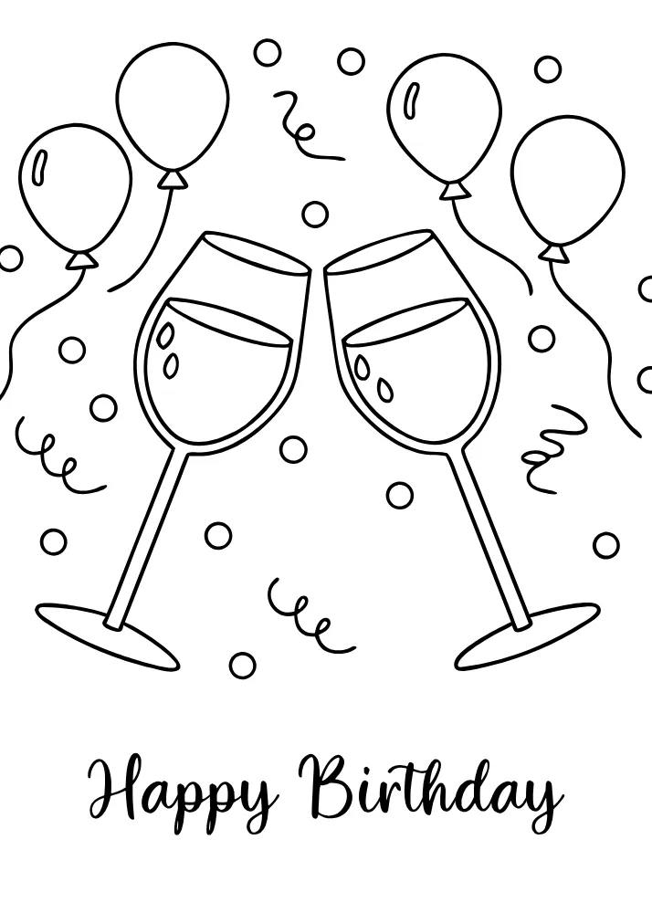 Cheers to You - Happy Birthday Card