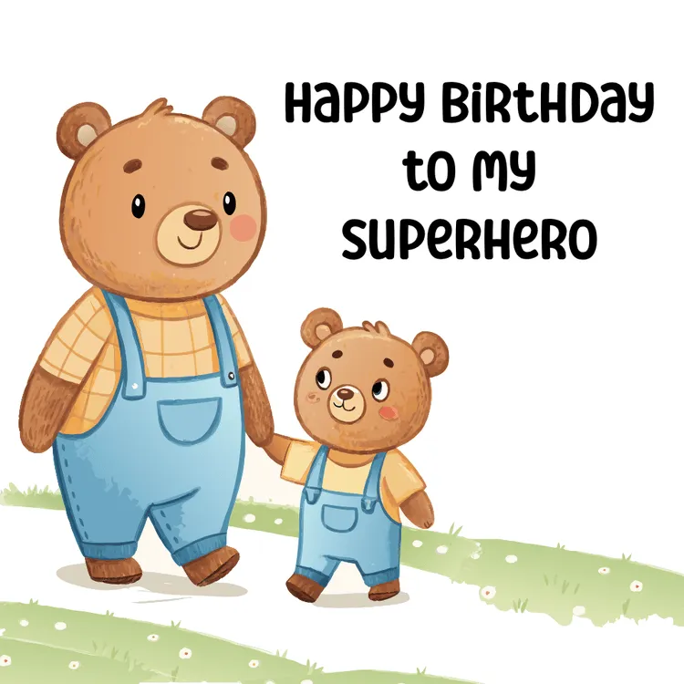 Printable Superhero Card for Dad