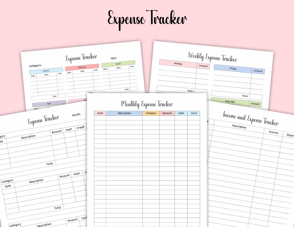 Printable Expense Tracker Printable Expense Tracker