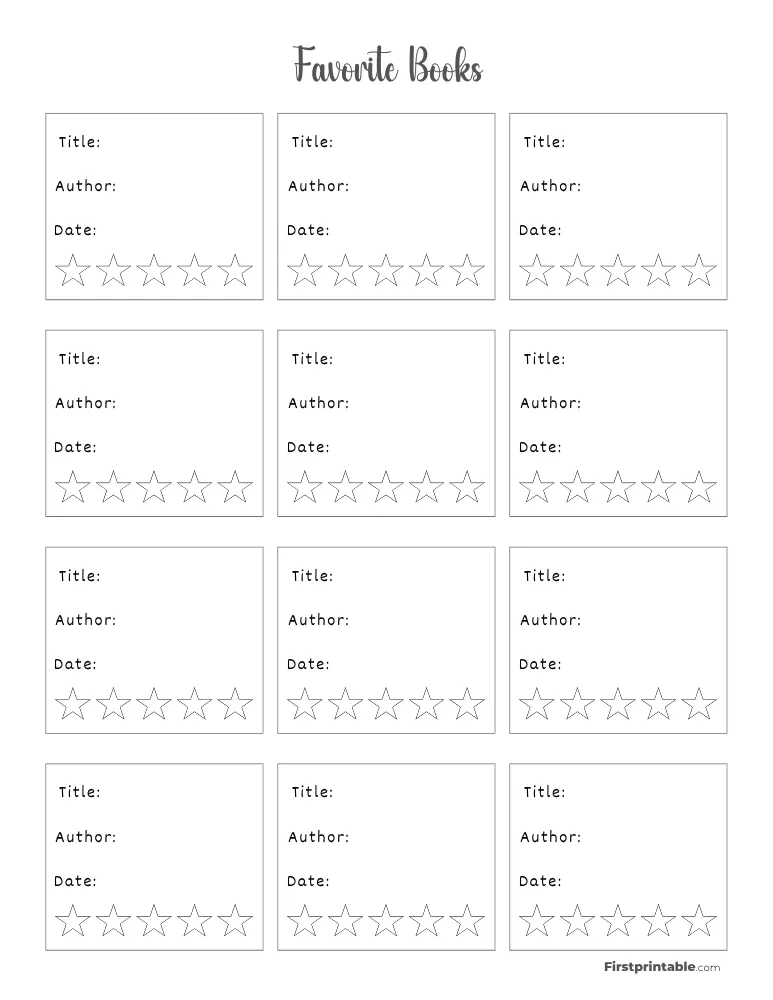 Printable Reading Log Template 18