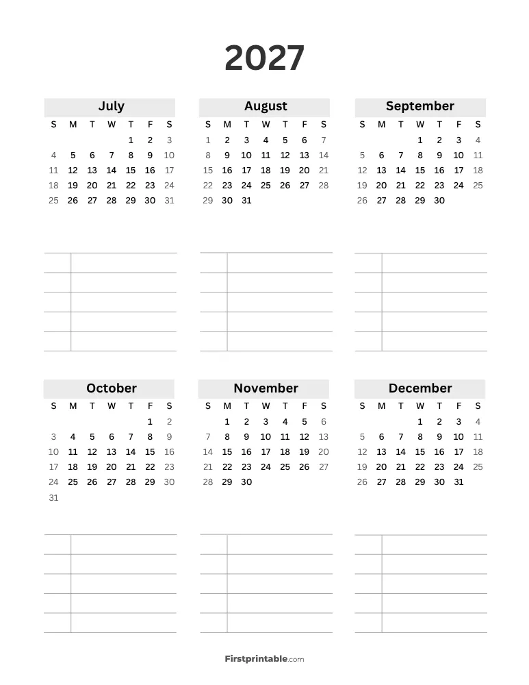 Yearly Planner 2027 Simple Page 02
