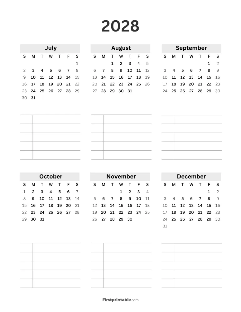 Yearly Planner 2028 Simple Page 02