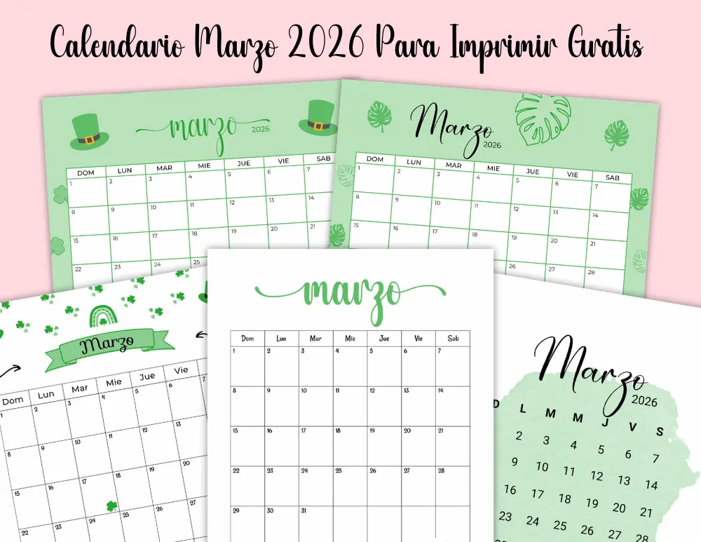 Calendario Marzo 2026 Para Imprimir Gratis en Español Calendario Marzo 2026 Para Imprimir Gratis en Español