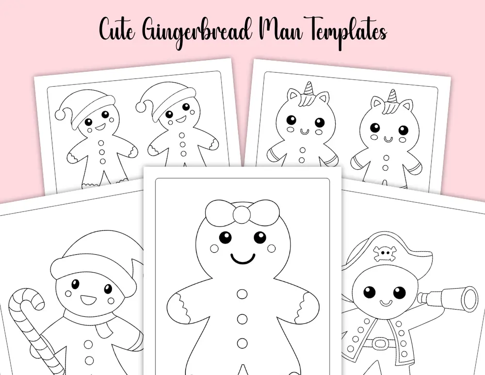 Cute Gingerbread Man Templates Cute Gingerbread Man Templates